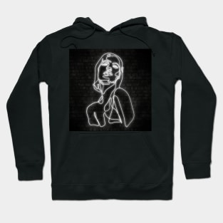 Neon sign girl Hoodie